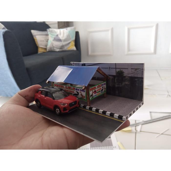 BISA COD DIORAMA / MINIATUR PECEL LELE SKALA 64 BAHAN PVC