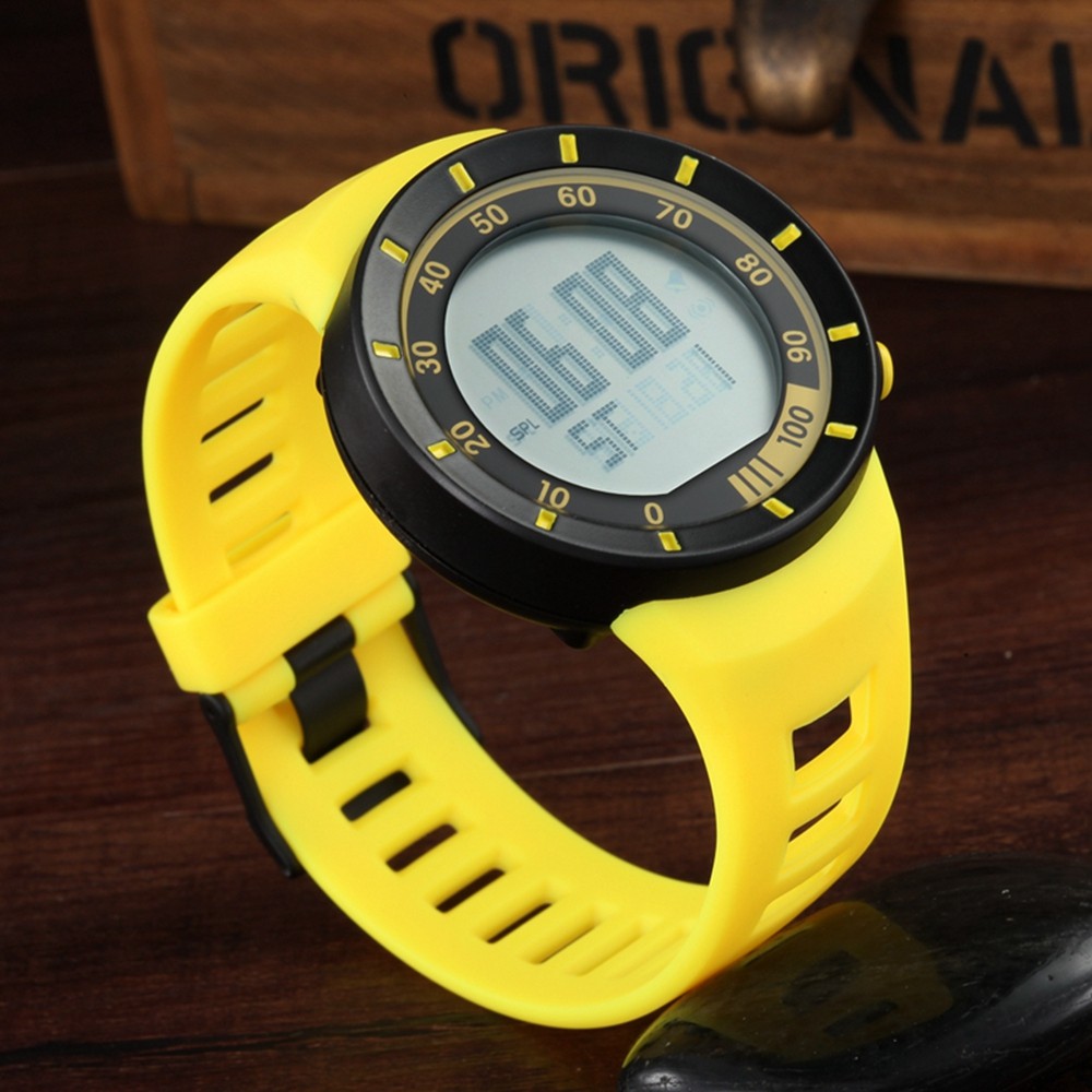 Ohsen Fashion Women Sports Watches Waterproof Ladies Jelly LED Digital Wristwatch Yellow Swimming