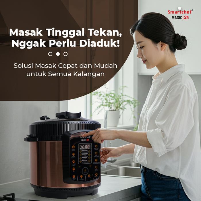 SMART CHEF Multi Alat lowcarbo presto listrik slow cooker multifungsi