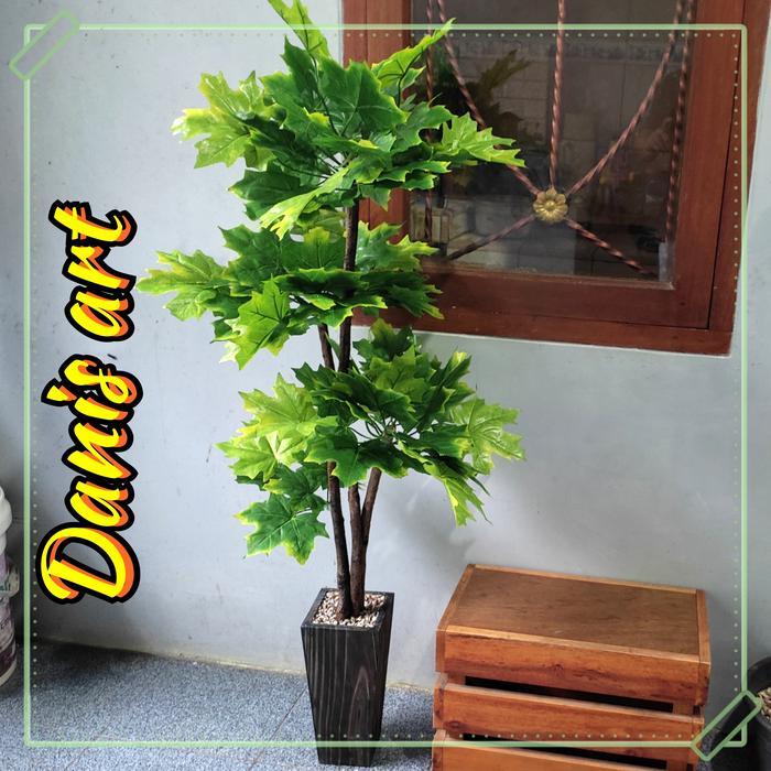 Pohon bonsai maple/ Pohon Palsu/ Bonsai plastik/ Daun maple