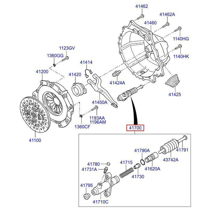 41700-5H100 Co Co - Cylinder Kopling - Clutch Release Cylinder - Clutch Master Cylinder - Clutch