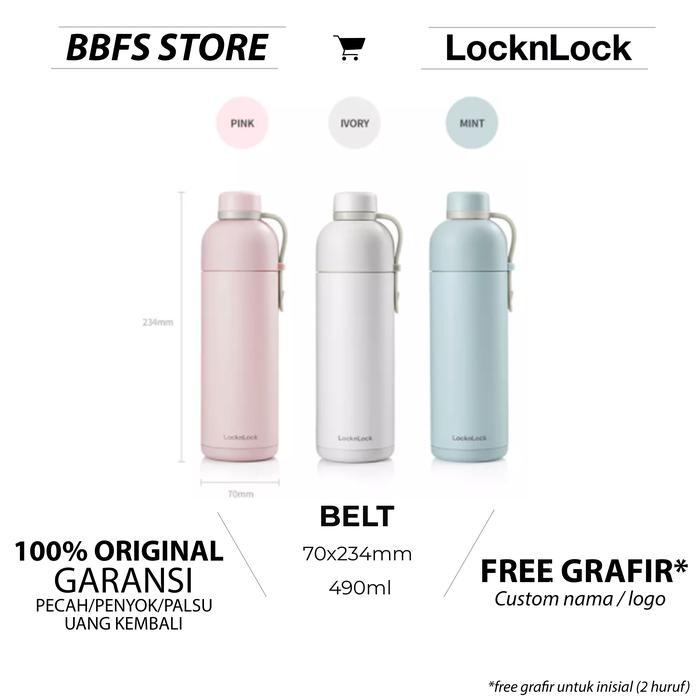 Lock N Lock Belt Tumbler Termos Panas Dingin 490 Ml Lhc4267 Pastel Ori Terbaru 