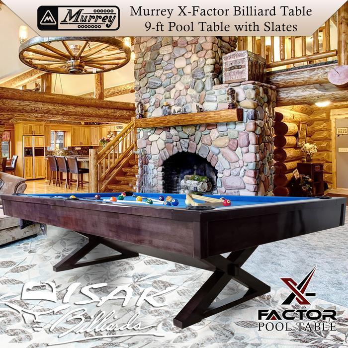 MURREY X-FACTOR 9-FT POOL TABLE SLATE - MEJA BILLIARD BILIAR 9 FT ASLI