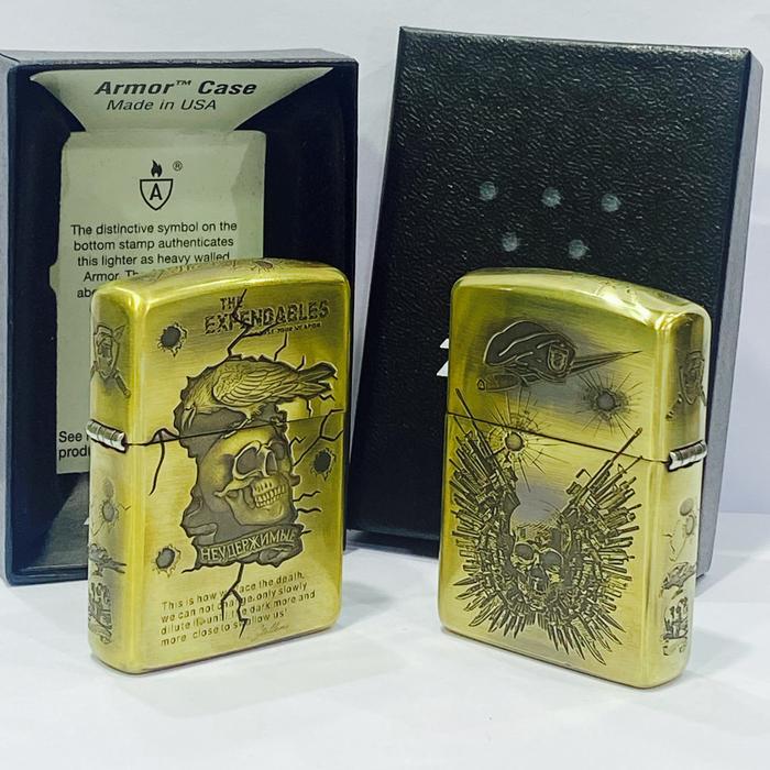 Zippo Armor The Expendables Skull Brass 5 Sides