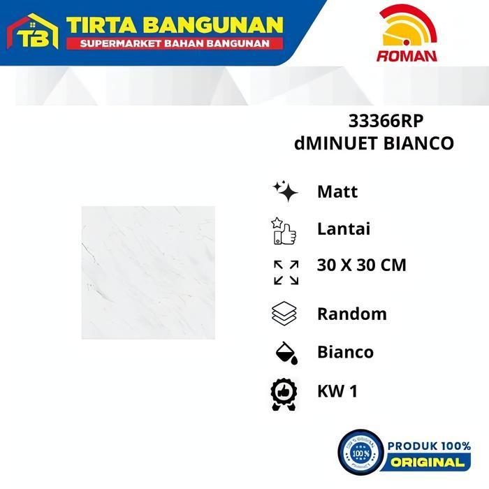 ROMAN KERAMIK 30 X 30 CM 33366RP dMINUET CIANCO KERAMIK LANTAI KW1 Kayu