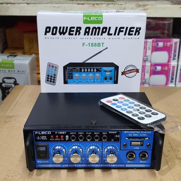 COD Amplifier Mini FLECO F-188BT Ampli Bluetooth Stereo Karaoke - Amplifier FLECO F 188 Bluetooth