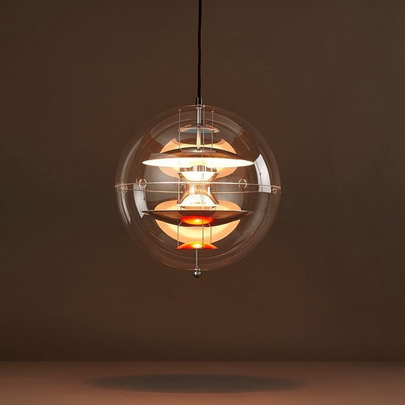 Modern acrylic pendant light white gold silver circular VP pendant light Nordic luxury bedroom