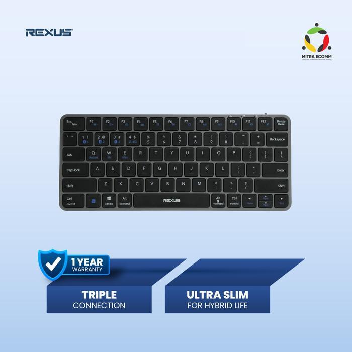 Rexus KL150 / KL-150 Keyboard Office Wireless Low-Profile - Layout Ultra slim Design
