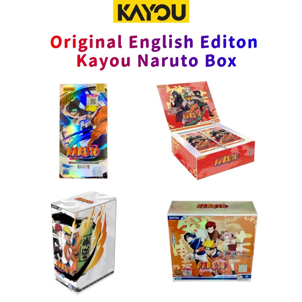 English Edition KAYOU Naruto Cards T2W9 T4W6 T4W7 T2W8 Anime Merchandise Collection Flash Card Kids