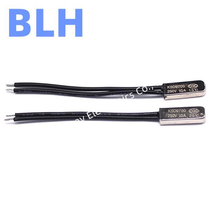5PCS KSD9700 Metal Temperature Switch Normally Closed Open Thermal Protector 250V 10A 40 45 50 55 60
