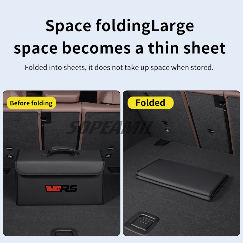 Car Storage Box Large Capacity Foldable Stowing Tidying Bag Skoda VRS Octavia Citigo Fabia Kamiq