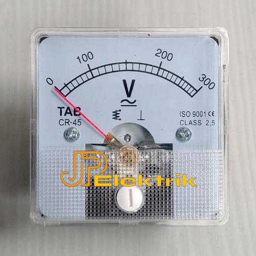 Mitra - Voltmeter Analog Ac/Dc Cr-45 300V Volt Meter Jarum