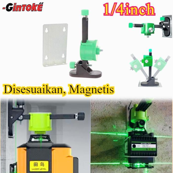 1/4Inch Laser Level Meter Plate/Bracket Laser Level/ Holder Level Laser Gantung Dinding