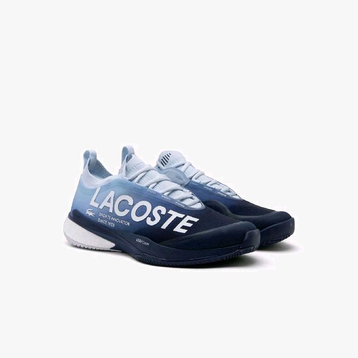 Lacoste Men's AG-LT25 Lite Tennis Shoes Original Sepatu Tenis Pria - Blue