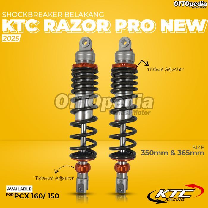 Shock Breaker Ktc Racing Ori Razor Pro New 2025 Pcx160 Pcx150 Non Tabung 350Mm & 365Mm
