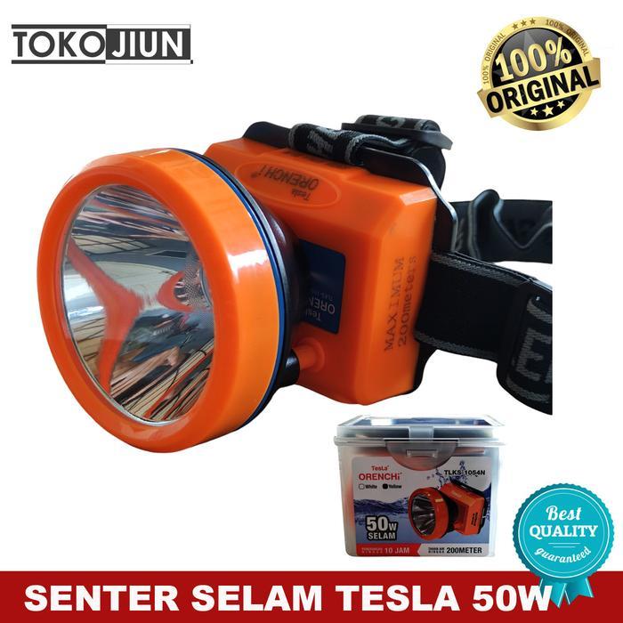 Senter Kepala Selam TESLA TLKS1054 50 Watt Headlamp LED Diving