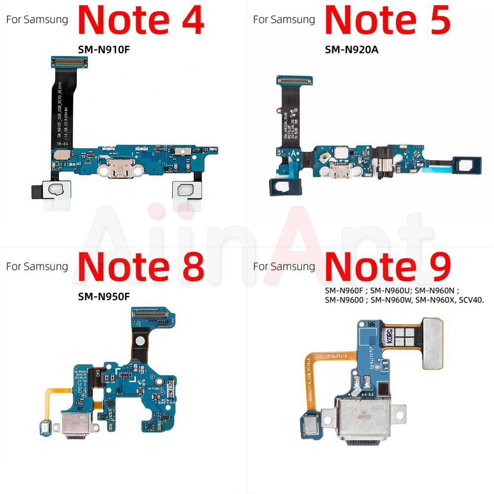 Aiinant USB Charger Sub Board Dock Charging Port Flex Cable For Samsung Galaxy Note 4 5 8 9 N950F