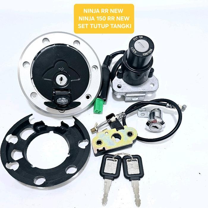 KUNCI KONTAK NINJA 150 RR NEW NINJA RR NEW SET TUTUP TANGKI TANK KUNCI JOK NINJA RR BARU