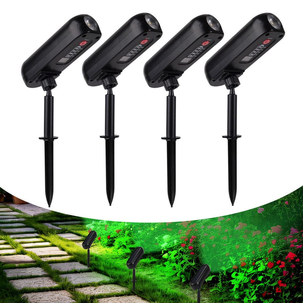 4PCS Solar LED Light Outdoor Solar Wall Light IP65 Green Garden Light Solar Spotlights Solar