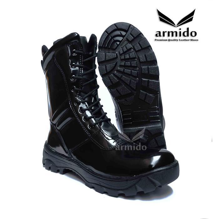 Sepatu PDL TNI Polri tali resleting