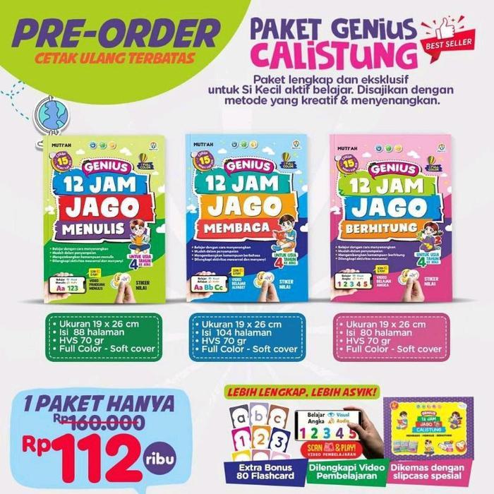 ` Paket Calistung- 12 Jam Jago Calistung Baca Tulis Hitung