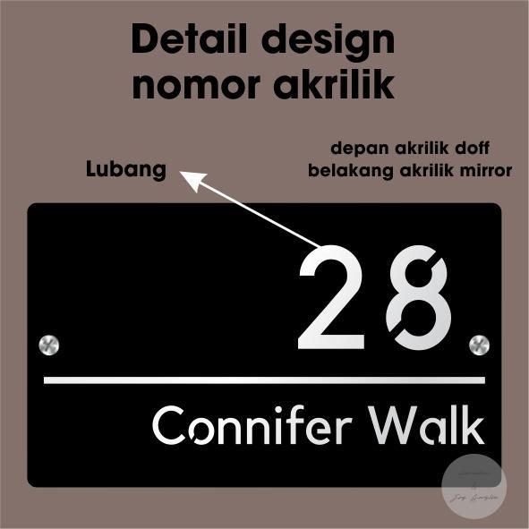 Nomor rumah akrilik custom / alamat rumah akrilik / alamat rumah custom