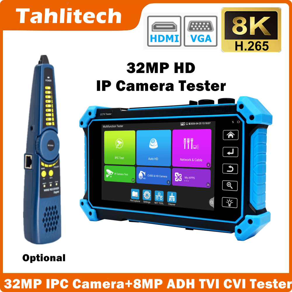 CCTV Tester IP camera ahd mini monitor 4k HDMI VGA IPC tester CCTV poe portable monitor cftv camera