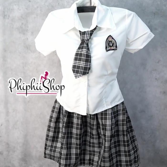 Promo Kostum Cosplay Sexy Seragam Sekolah Jepang Set Rok Baju Dasi Seifuku Terlaris