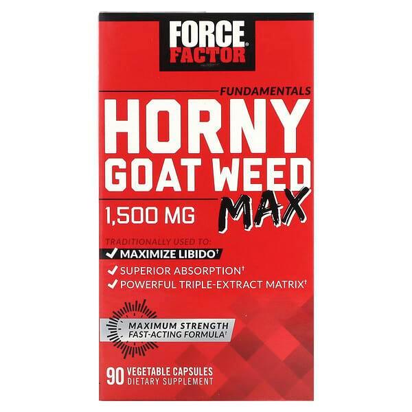Force Factor Horny Goat Weed Max 500 mg 90 Veg Caps