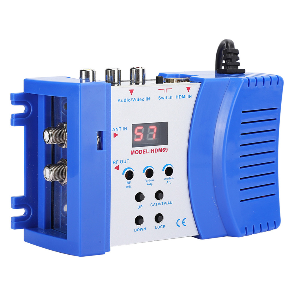 HDM69 RF HDMI-Compatible Modulator AV to RF Converter VHF UHF PAL Standard TV format output Portable