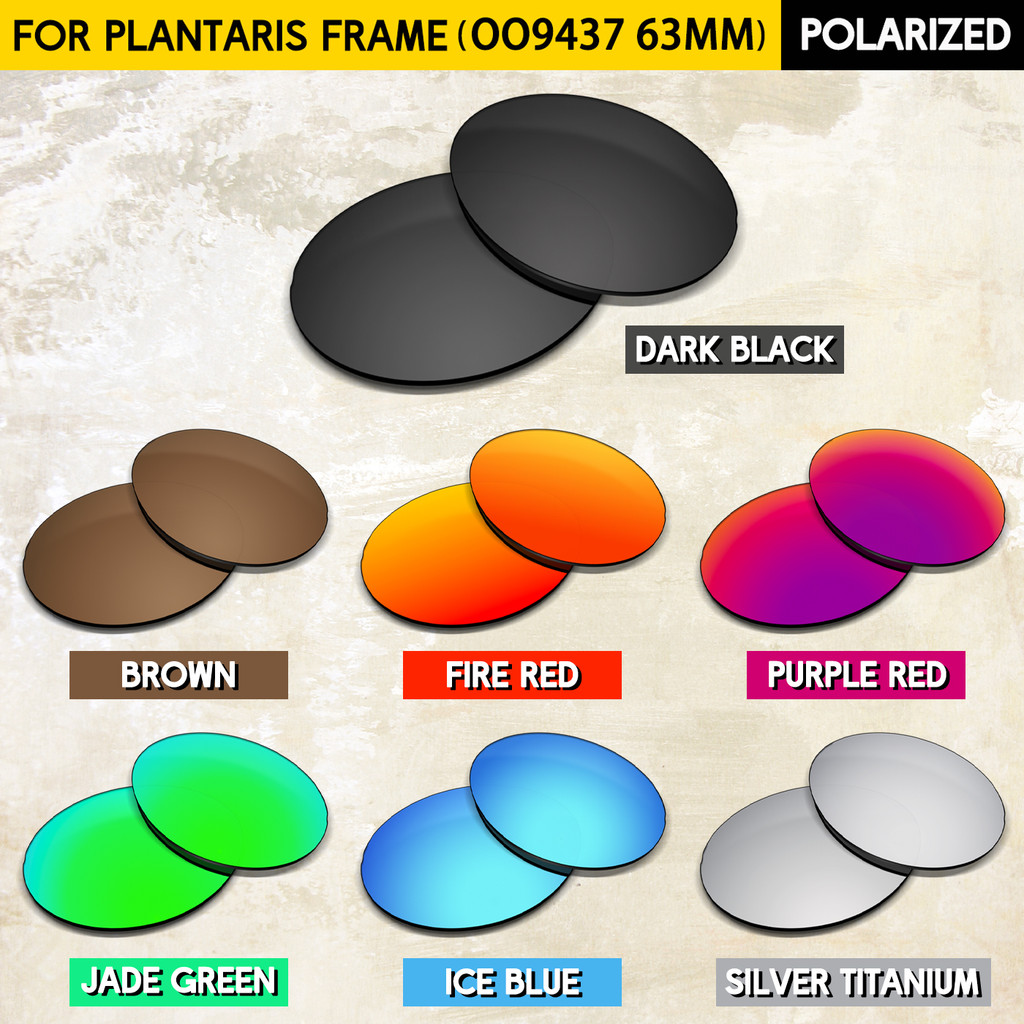 Premium Polarized Replacement Lenses for Oakley Plantaris OO9437 63mm Sunglasses 100% UV Protection