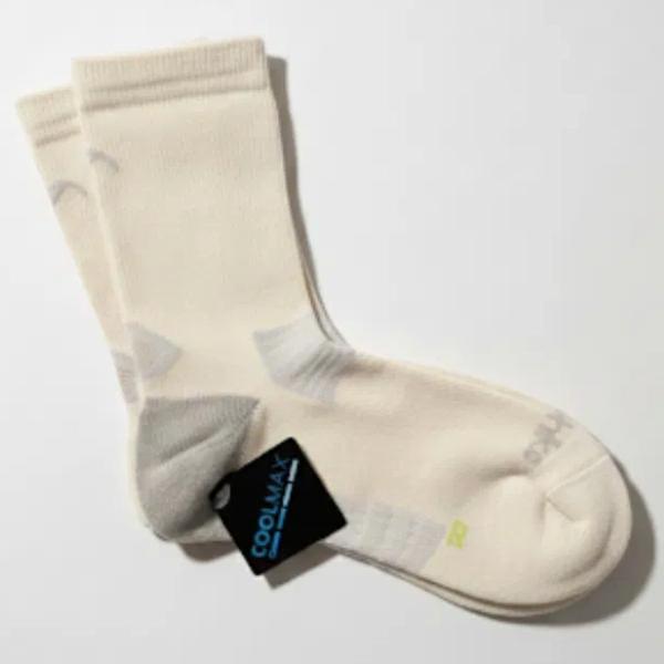 KAKI HIKING COOLMAX Kaos Kaki Hiking Mid-Calf Cushioned Quick-Dry Seri Windrider - Beige, S COOLMAX 