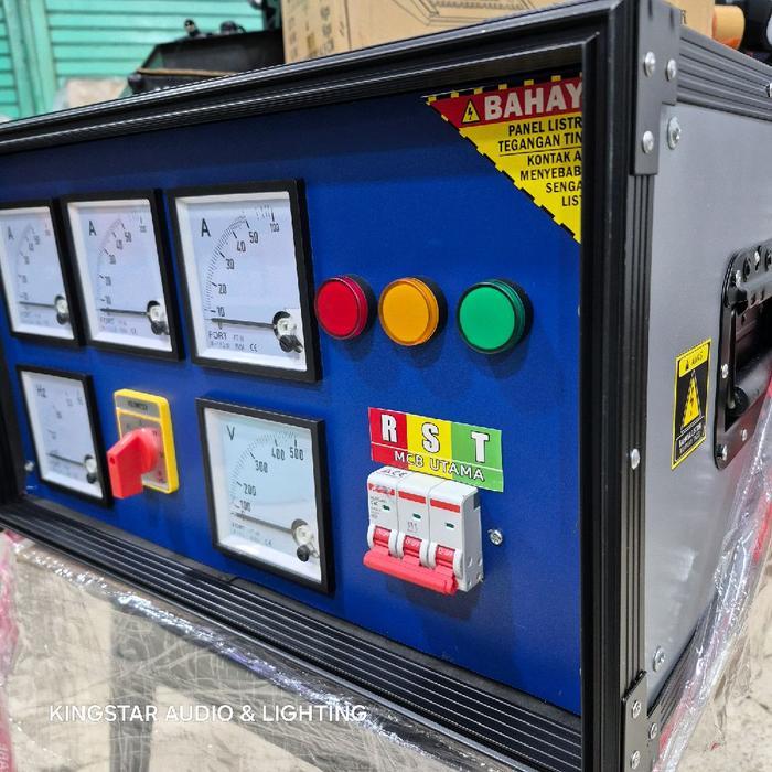 Panel Listrik 3 Phase 30Kva 40Kva MAX 50Kva Kva Genset Tegangan Amperemeter Voltmeter Hz Meter Arus