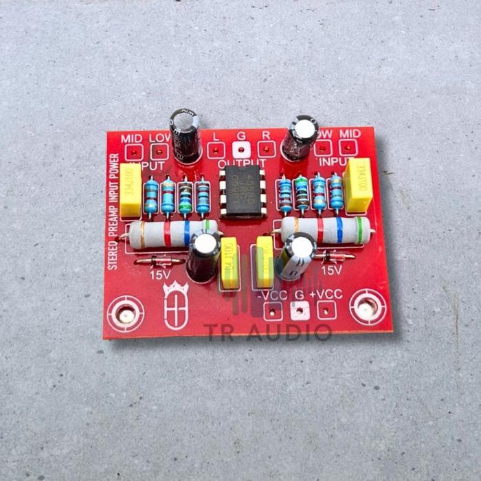 Kit Penguat Input Gain Pengubah Karakter Suara Driver DC 15V CT Stereo Preamp Lengkap