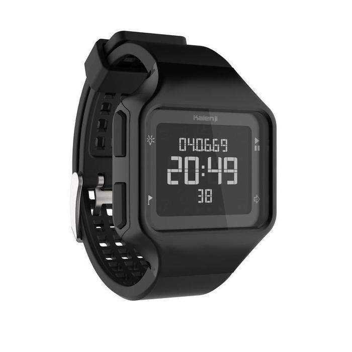 Decathlon Kalenji Jam Tangan Sport Stopwatch Lari W500 M Pria - Hitam - 8332149