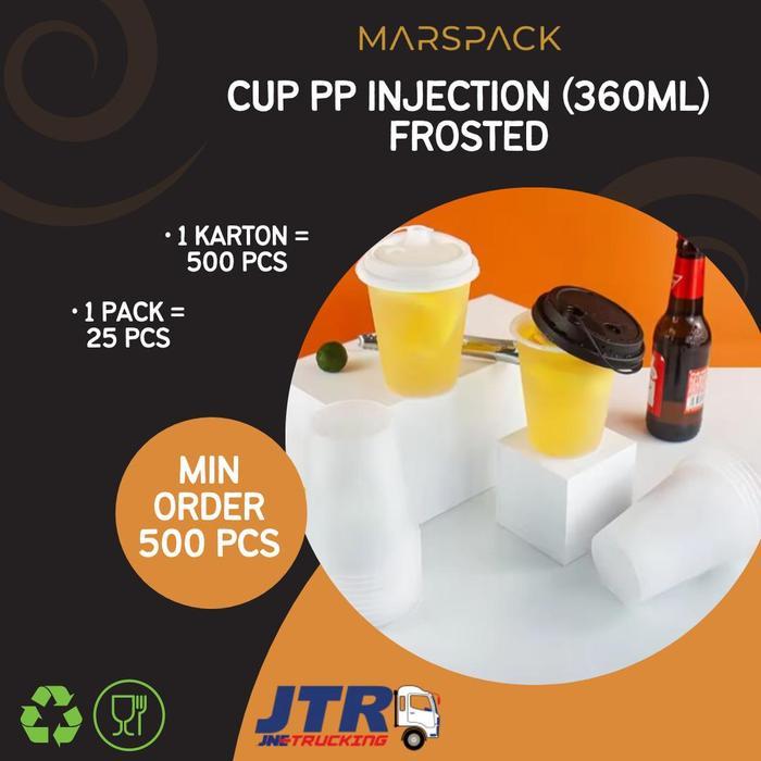 Cup Injection Pp 12Oz Fros (360Ml) - Cup Plastik Datar