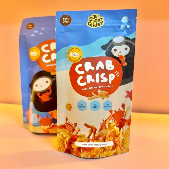 Crab Crisp, Snack Crab Stick untuk Sugar Glider - 20gr