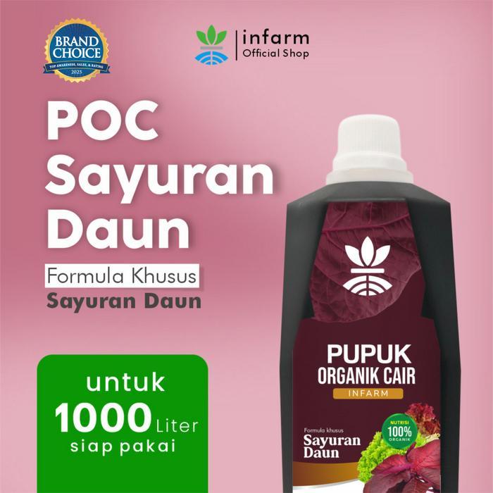 Infarm - Pupuk Organik Cair Tanaman Daun Sayur 2L Poc Kompos Nutrisi Sayur Daun Pupuk Kompos 500 Ml