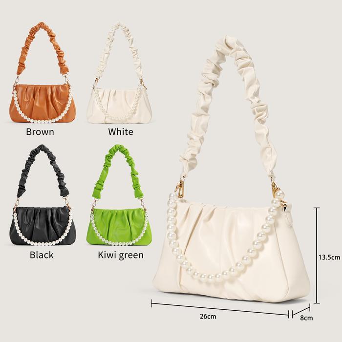 RAINSMORE-Tas Cloud Underarm,Desain Awan Elegan,Tas Trendi Serbaguna Laris,Tas Cloud Square,Tas