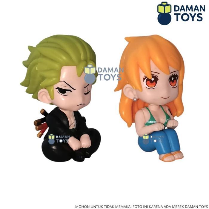 HOT SALE FIGURE SET 5 ONE PIECE SITTING LOOK UP VERSION - LUFFY NAMI ZORO SANJI / READY STOK /