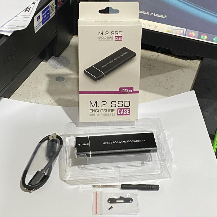 TERLARIS Casing SSD M.2 NVME USB3.1 Enclosure SSD NVME
