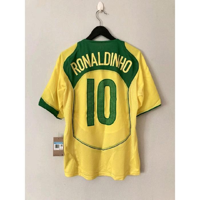 Jersey Original Nike Brazil Cbf Home Reissue Player Issue 2004 Limited Edition Brasil Ronaldinho 10