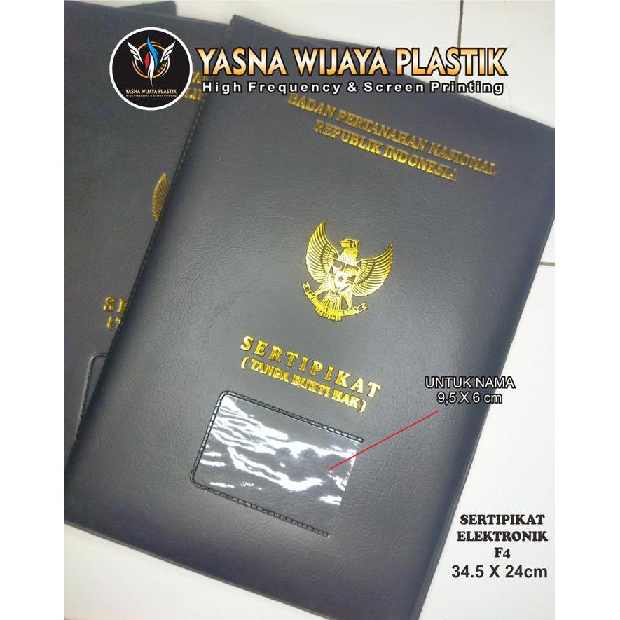 "New" YASNA WIJAYA PLASTIK SAMPUL MAP F4 SAMPUL SERTIPIKAT ELEKTRONIK BPN map sertifikat tanah hard