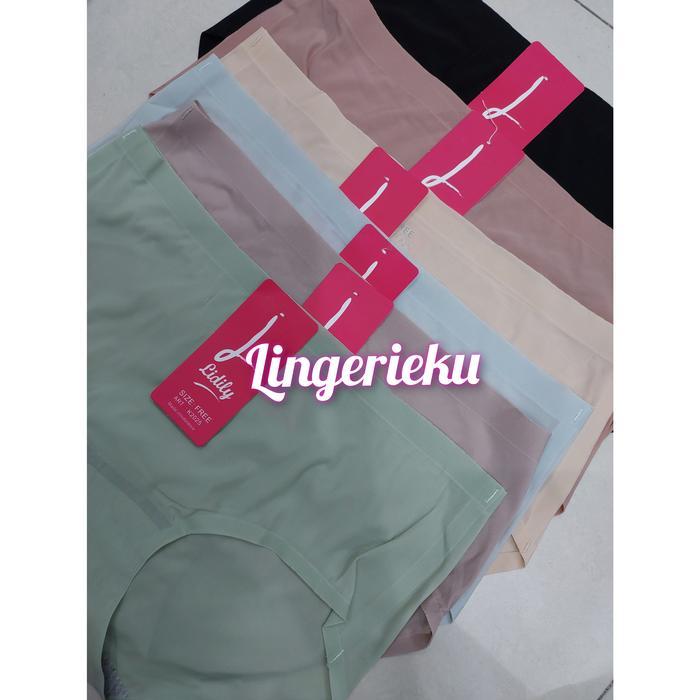 Lydyly 2025 CD Celana Dalam Wanita Seamless Transparan Midi Fit M L