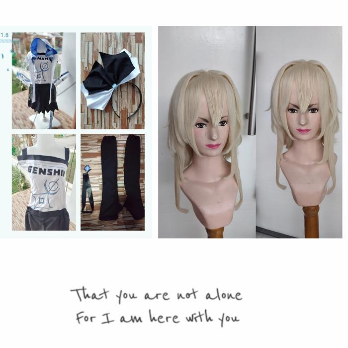 Aether Lumine Casual Costume wig cosplay genshin - FULLSET LUMINE