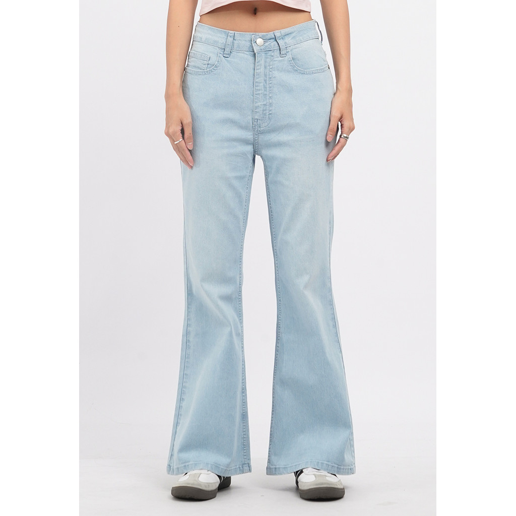COLORBOX Fit and Flare Denim Pants Lt. Blue