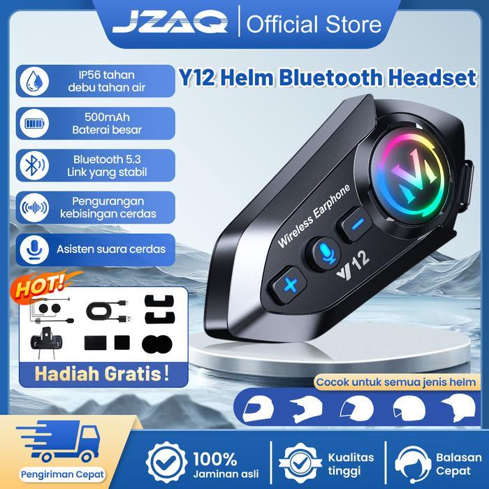 Jzaq Y12Headphone Helm Bluetooth Headset Helm Bluetooth 5.4 Helm Headset Fm Radio Helm Sepeda Motor