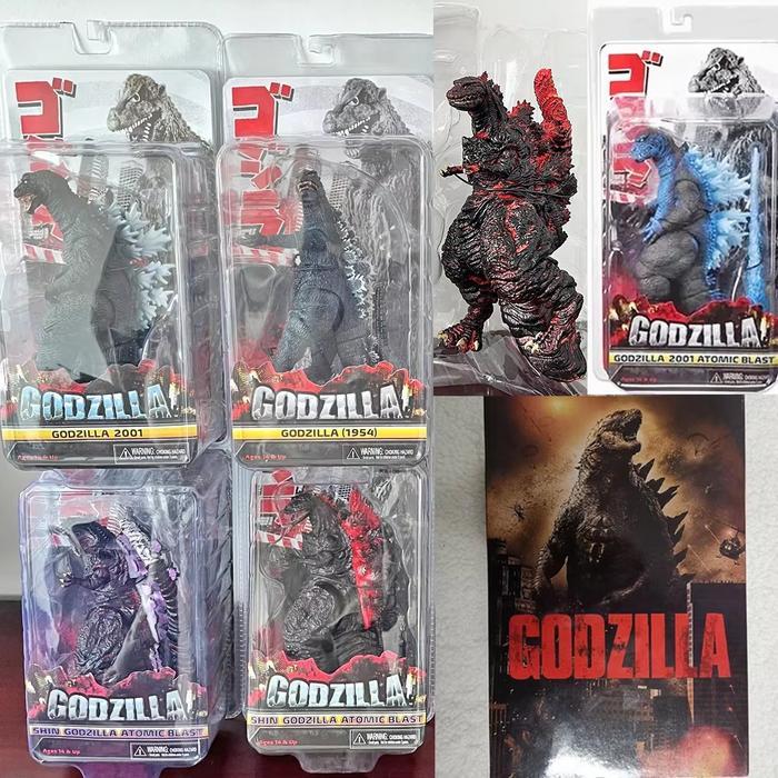NECA GODZILLA 2001 Atomic Blast 12" Action Figure PVC Tinggi 7 Inch Artikulasi Kemasan Mock Sesuai