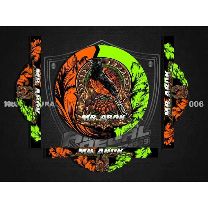 ASLI Stiker Decal Tebok Murai Batu Disian Custom Floral Murai Batu RTM 006 READY STOCK