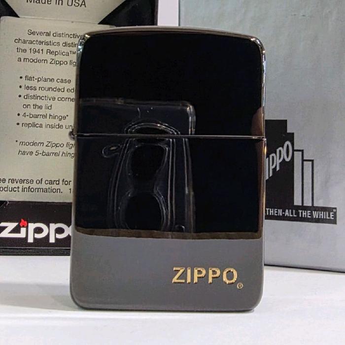 Zippo 1941 Black Titanium Logo